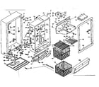 Kenmore 106627461 freezer cabinet parts diagram
