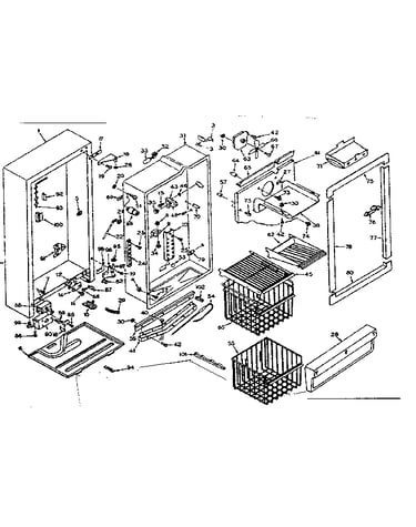 Freezer cabinet parts