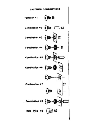 Fastener combinations
