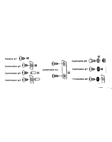 Fastener combinations