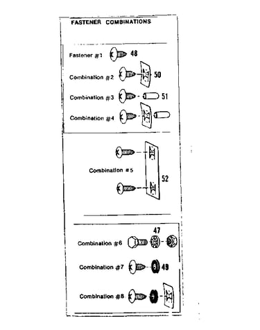 Fastener combinations