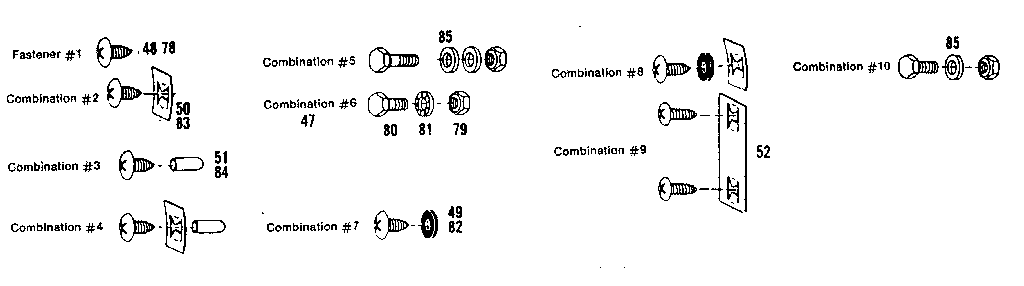 FASTENER COMBINATIONS