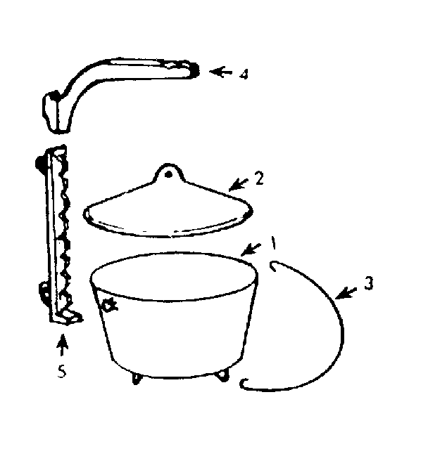 Boston bean pot with crane hook
