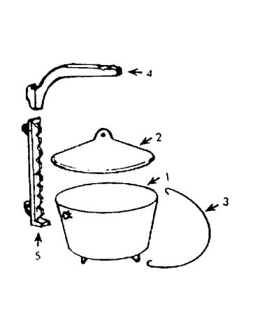 Boston bean pot with crane hook