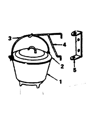 Boston bean pot with crane hook
