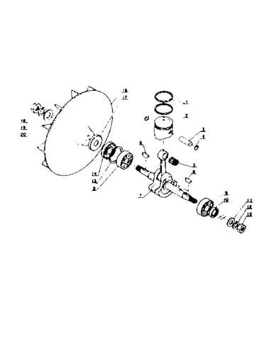 Crankshaft, piston