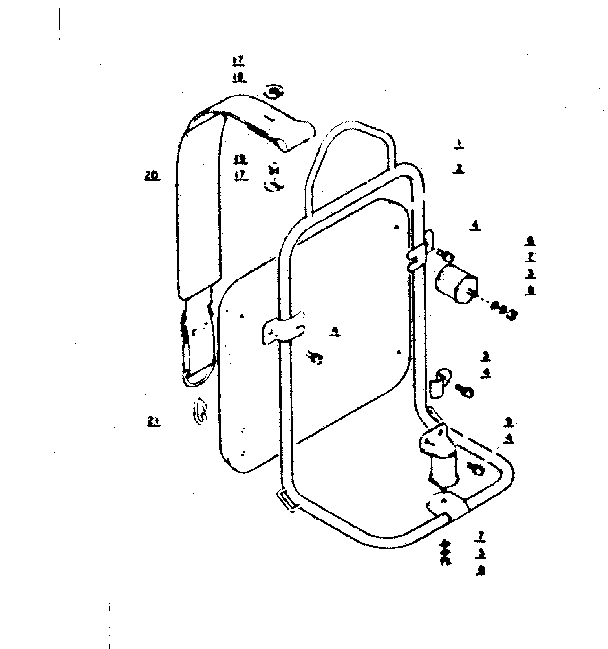 Backpack band and frame