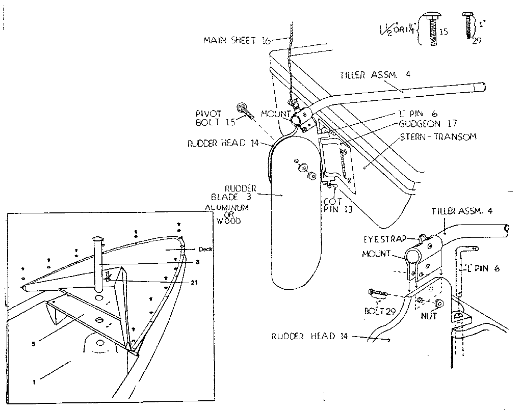 Rudder assembly