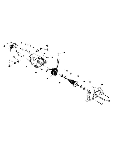 Motor, blade guard assembly
