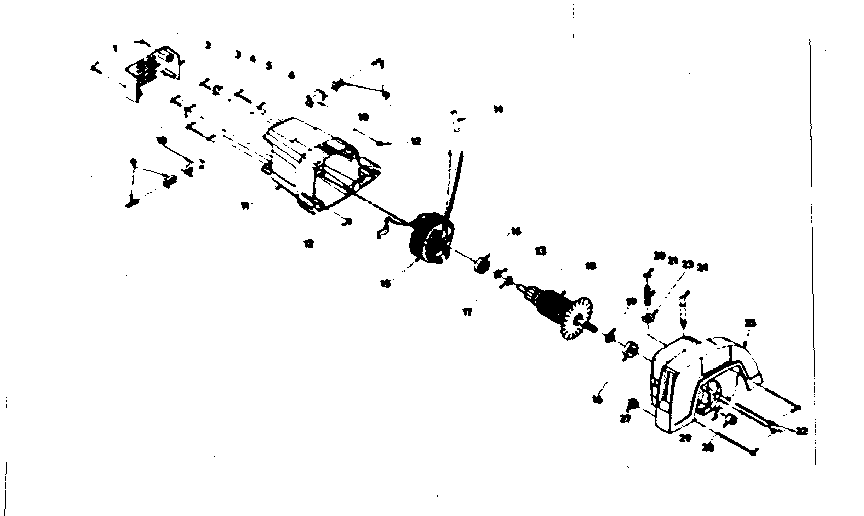 MOTOR, FIXED BLADE GUARD ASSEMBLY