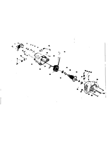 Motor, fixed blade guard assembly