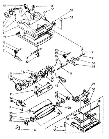 Nozzle and motor assembly