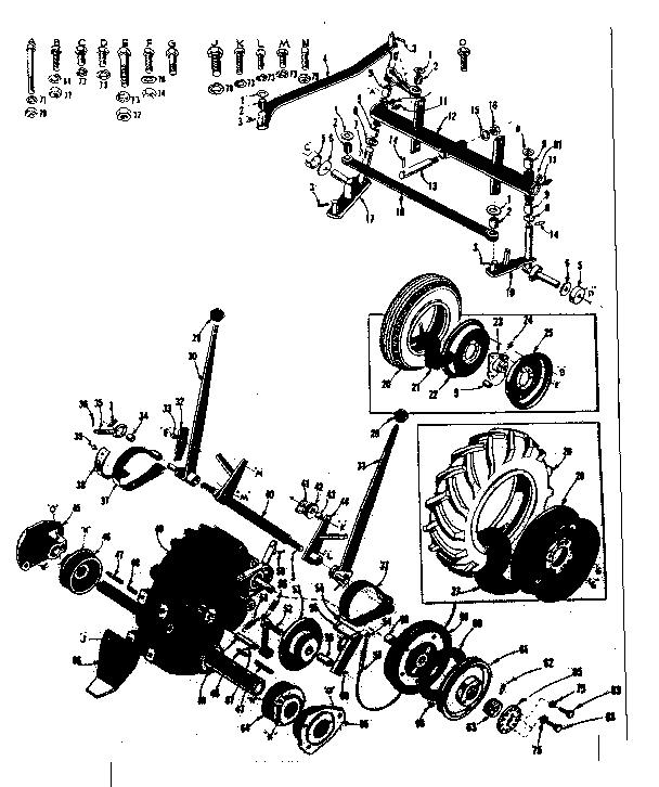 Idler and braking assemblies