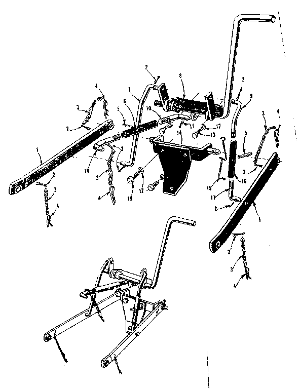 Lever and bracket