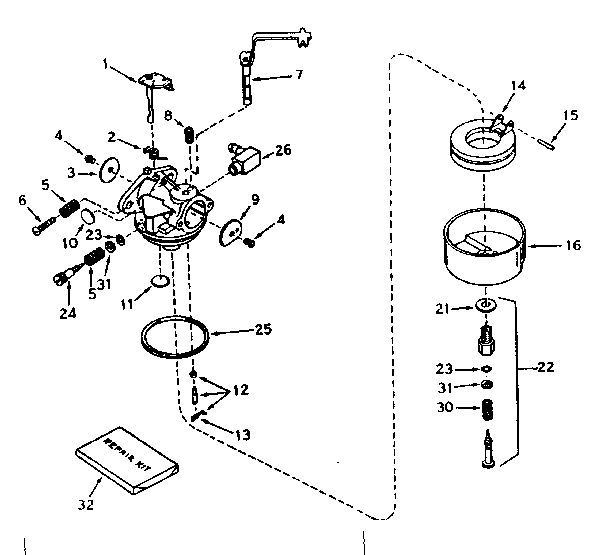 Carburetor no. 631921