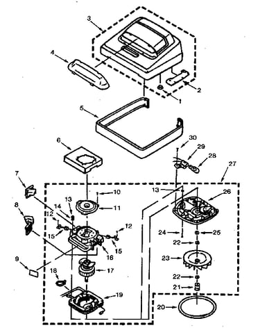 Nozzle and motor assembly