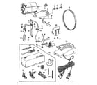 Kenmore 14813101 motor and attachment parts diagram