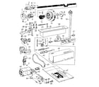 Kenmore 148200 motor and attachment parts diagram