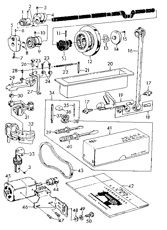 Motor and attachment parts