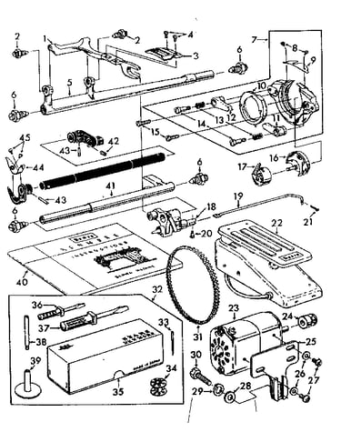 Attachment / shuttle and motor parts