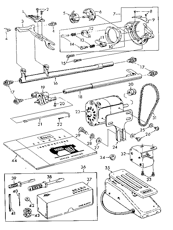 Attachment/ shuttle and motor parts