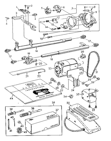 Attachment/ shuttle and motor parts