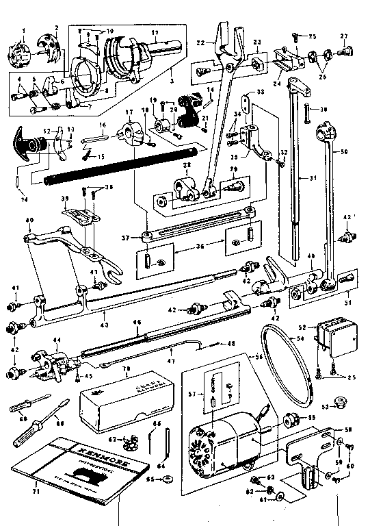 Attachment /shuttle and motor parts