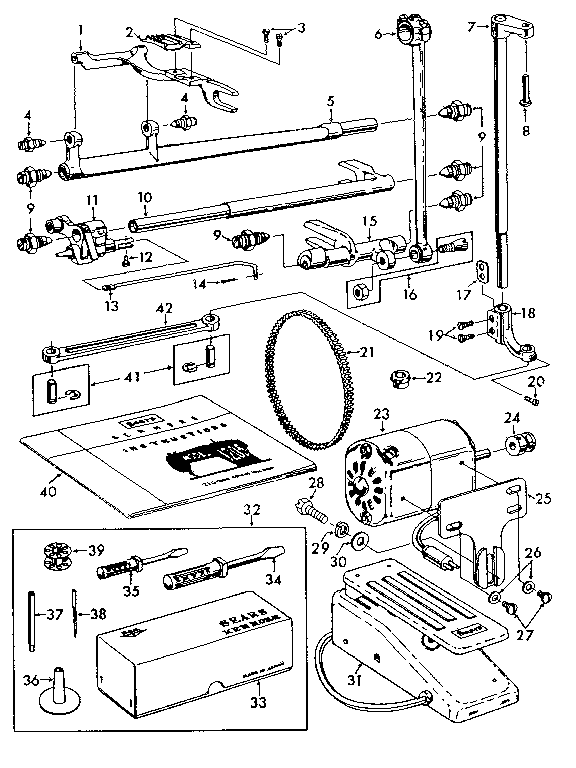 Attachment /shaft and motor parts