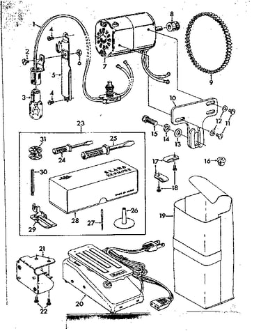 Attachment and motor parts