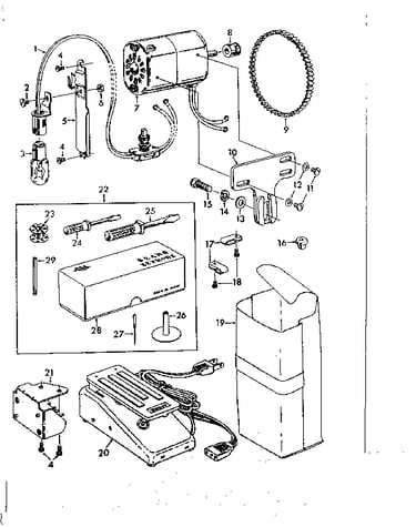 Attachment and motor  parts