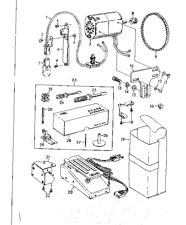 ATTACHMENT AND MOTOR  PARTS