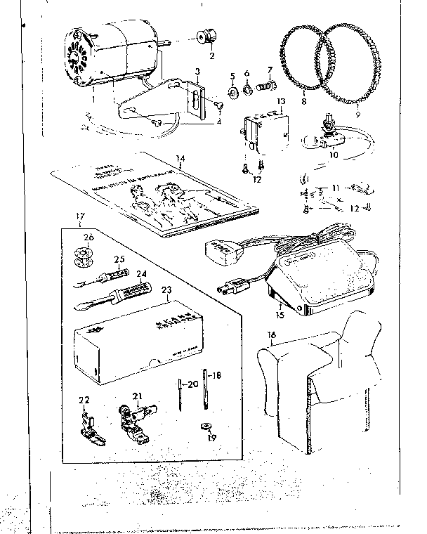 Attachment  and motor parts