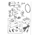 Kenmore 14812500 attachment and motor  parts diagram