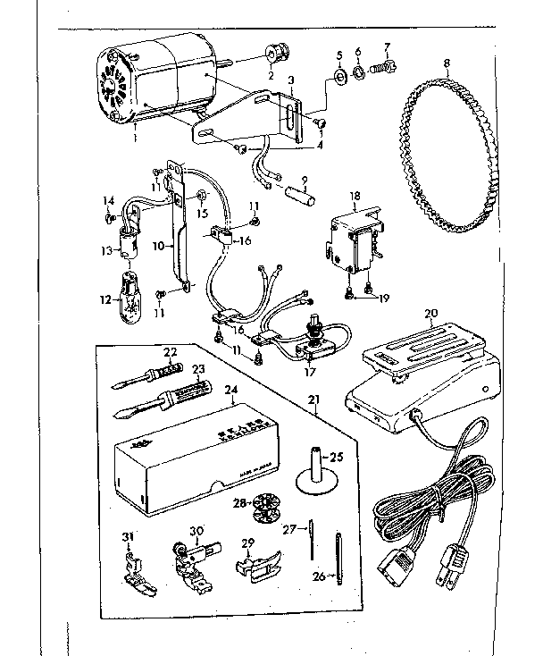 ATTACHMENT AND MOTOR  PARTS