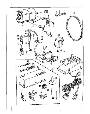 Attachment and motor  parts