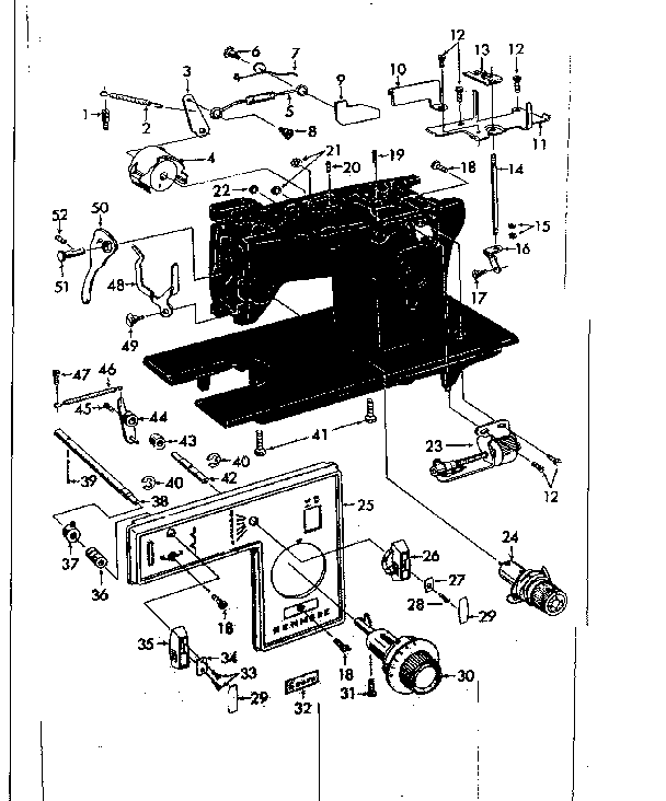 Tension dial and lift levers