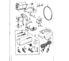 Kenmore 14813100 motor and attachment parts diagram