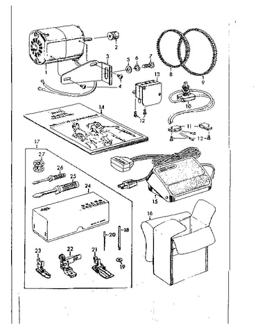 Motor and attachment parts