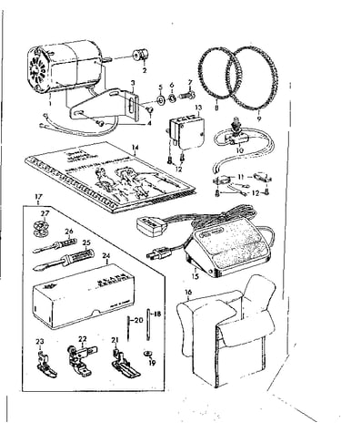Motor and attachment parts