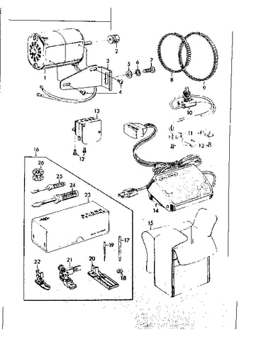 Motor and attachment parts
