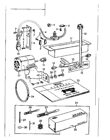Motor and attachment parts