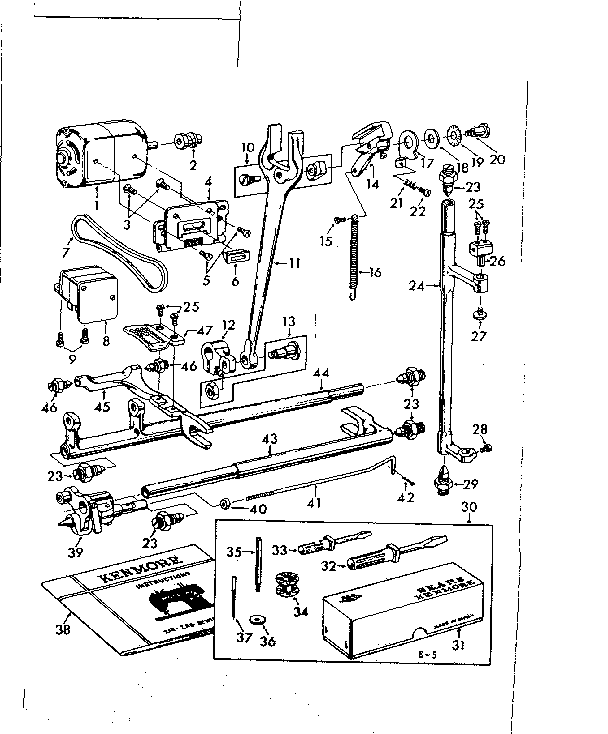 Motor and attachment parts