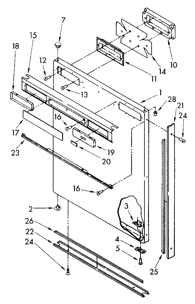 Refrigerator exterior door panel
