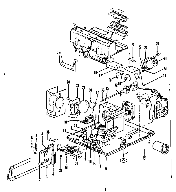TRANSPORT, INDEX GEAR AND LENS GLIDE ASSEMBLIES