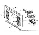 Kenmore 549841580 grate sections and screeens diagram