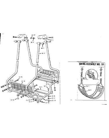 Lawnswing assembly no. 24 and swing assembly no. 18