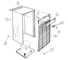 Kenmore 253858250 cabinet and front panel diagram