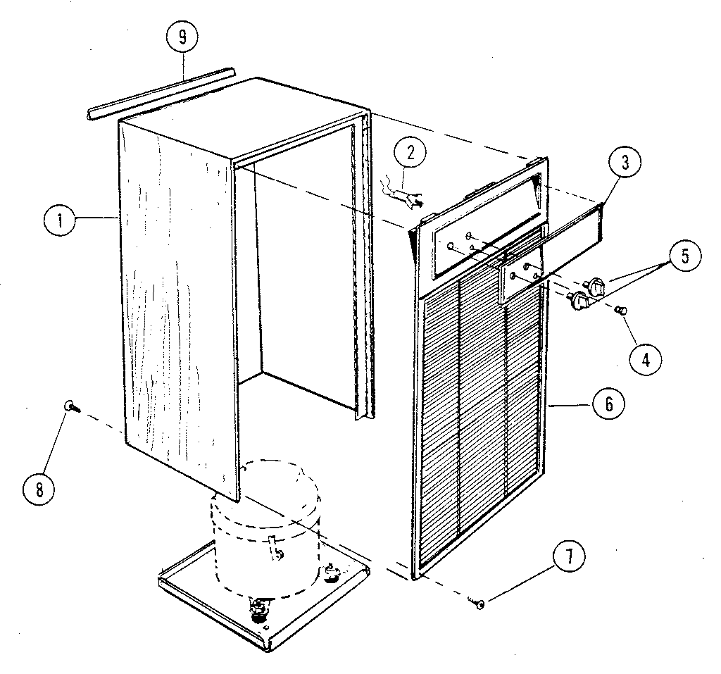 Cabinet and front panel