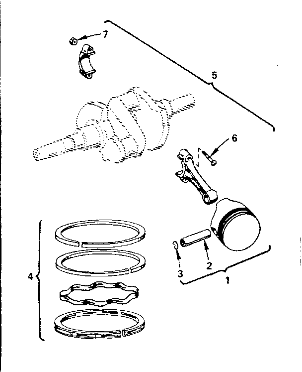 Piston and rod