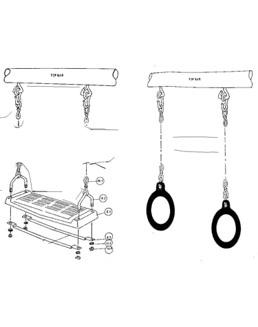 E-swing (#97202) and gym ring assembly (#90104)